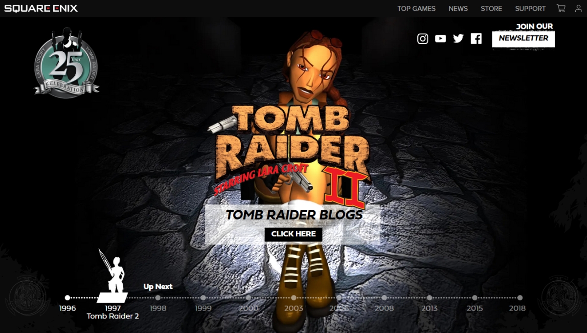 A Tomb Raider 25. évfordulójának hivatalos weboldala - Tomb Raider 2