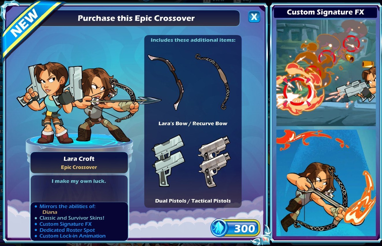 Brawlhalla - Lara Croft csomag Brawlhalla - Lara Croft csomag
