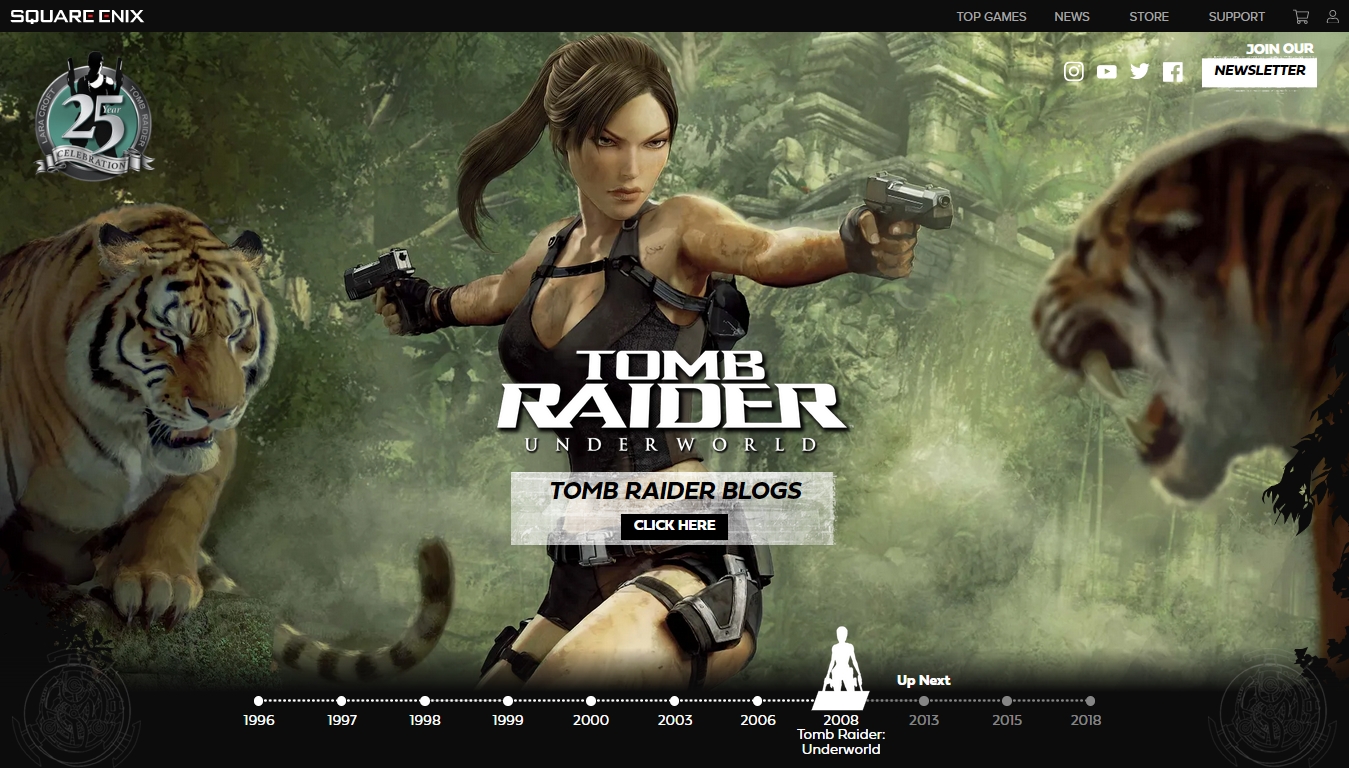 A Tomb Raider 25. évfordulójának hivatalos weboldala - Tomb Raider: Underworld